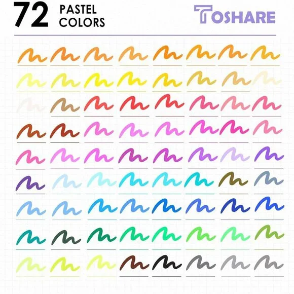 Double Brush Marker Pens, 72 Colors Art Markers Set with Fine Tip and Brush Tip - Picture 5 of 8